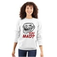 thumbnail image 3 of Troll Face You Mad Trollface Meme Unisex Plus Size Sweatshirt Brisco Brands 5X, 3 of 5