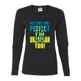 thumbnail image 2 of Not Only Am I Perfect I'm Ukrainian Too! Womens Graphic Long Sleeve T-Shirt, Black, XX-Large, 2 of 4