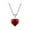 Red, variant on Women Jewelry Birthday Gift, Lady Crystal Heart Necklace Shiny Jewelry Heart Shaped Zircon Heart Necklace For Valentine's Day Birthday