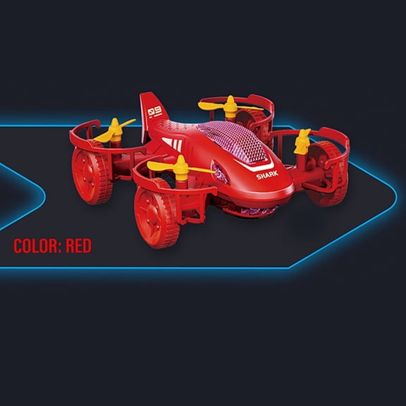 Shark-Style Electric Plane Toy for Kids - Automatic Lift & 360-Degree Spin, Colorful Lights & Music(Red)