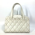 thumbnail image 2 of Pre-Owned Chanel CC Mark bag Vintage Mini Duffle Bag Shoulder Bag Hand Bag White (Good), 2 of 16