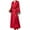 Red, variant on Jamicy Silk Nightgowns for Women Valentine's Day Gifts Satin Kimono Robe Silky Long Bridesmaid Wedding Lightweight Bath Robe with Lace Trim