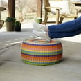 thumbnail image 2 of Household Essentials Handwoven Resin Storage Stool Ottoman, Multicolor, 2 of 5