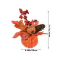 thumbnail image 3 of yulier Fall Decor, Artificial Pumpkin with Maple Leaves Pinecones Red Berries, Home Kitchen Table Centerpieces Fall Thanksgiving Party Tabletop Decor, 3 of 6
