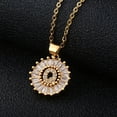 thumbnail image 1 of ZZwxWA Collier Cadeau de Festival Mode 26 Lettres Anglaises Collier Rond Zircon, 1 of 2