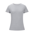 thumbnail image 4 of Eres Más Que una Camisa de Puntuación de Prueba Sexy de Manga Corta Lentejuelas Suelta Camisa de Blusa con Cuello en V, Poliéster, 4 of 6