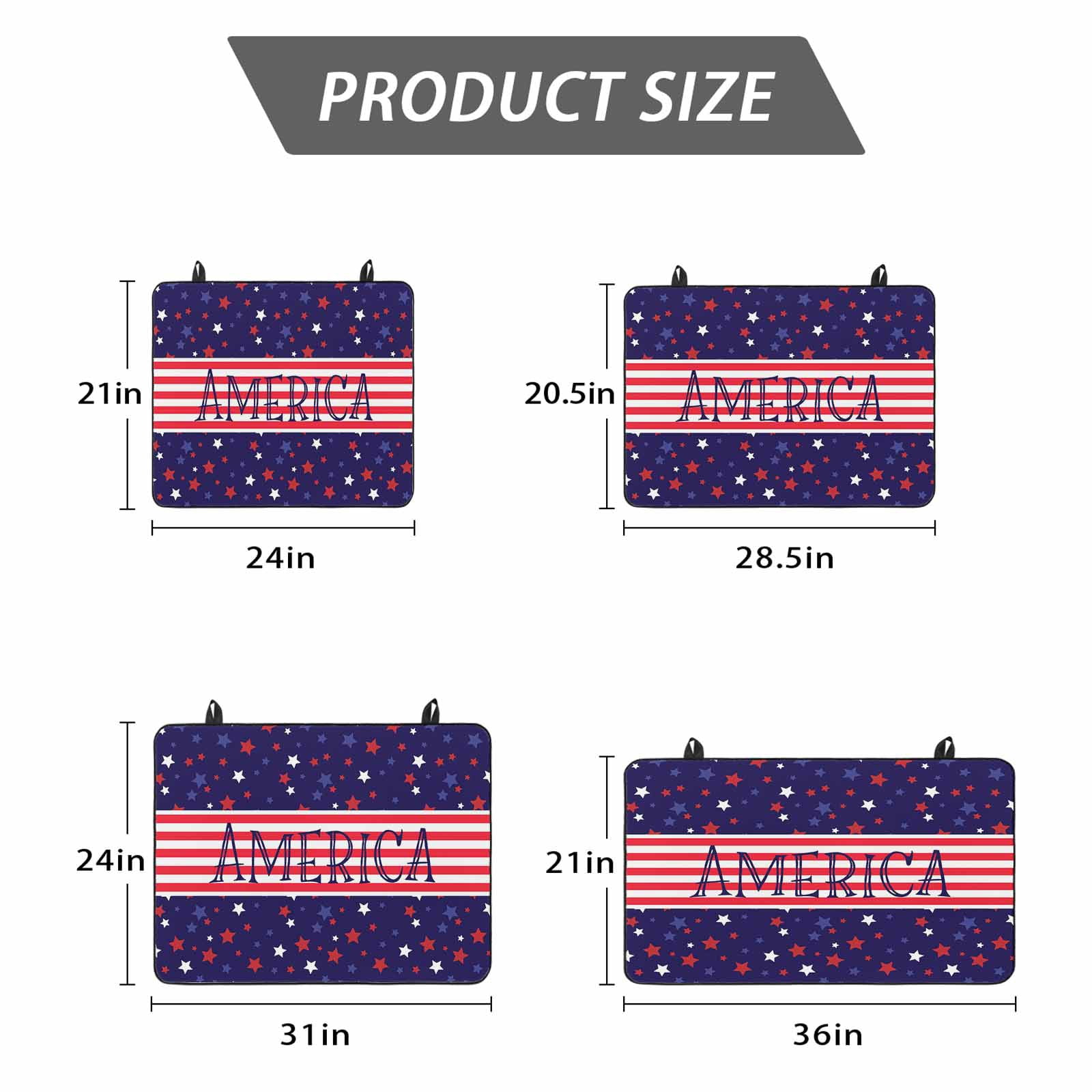 Independence Day Stove Top Cover for Electric Stove, Heat-proof & Non Slip Glass Top Stove Cover Protector, American Flag Red Blue Star Striped Kitchen Flat Cooktop Rubber Mat 24x21 Inches