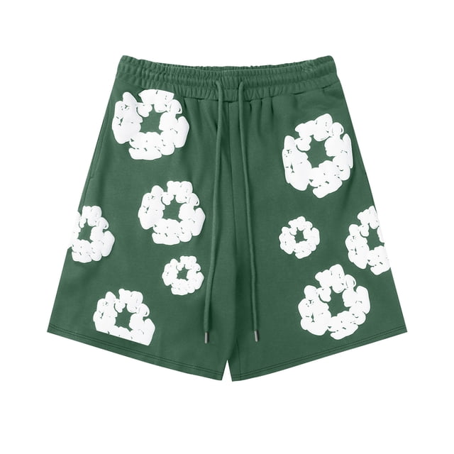Pantalones cortos estampados informales para mujeres y hombres, tendencia de moda urbana con bolsillos, pantalones casuales