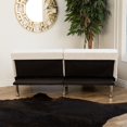 thumbnail image 5 of Devon & Claire Austin Leather Futon Sofa Bed, Gray, 5 of 8