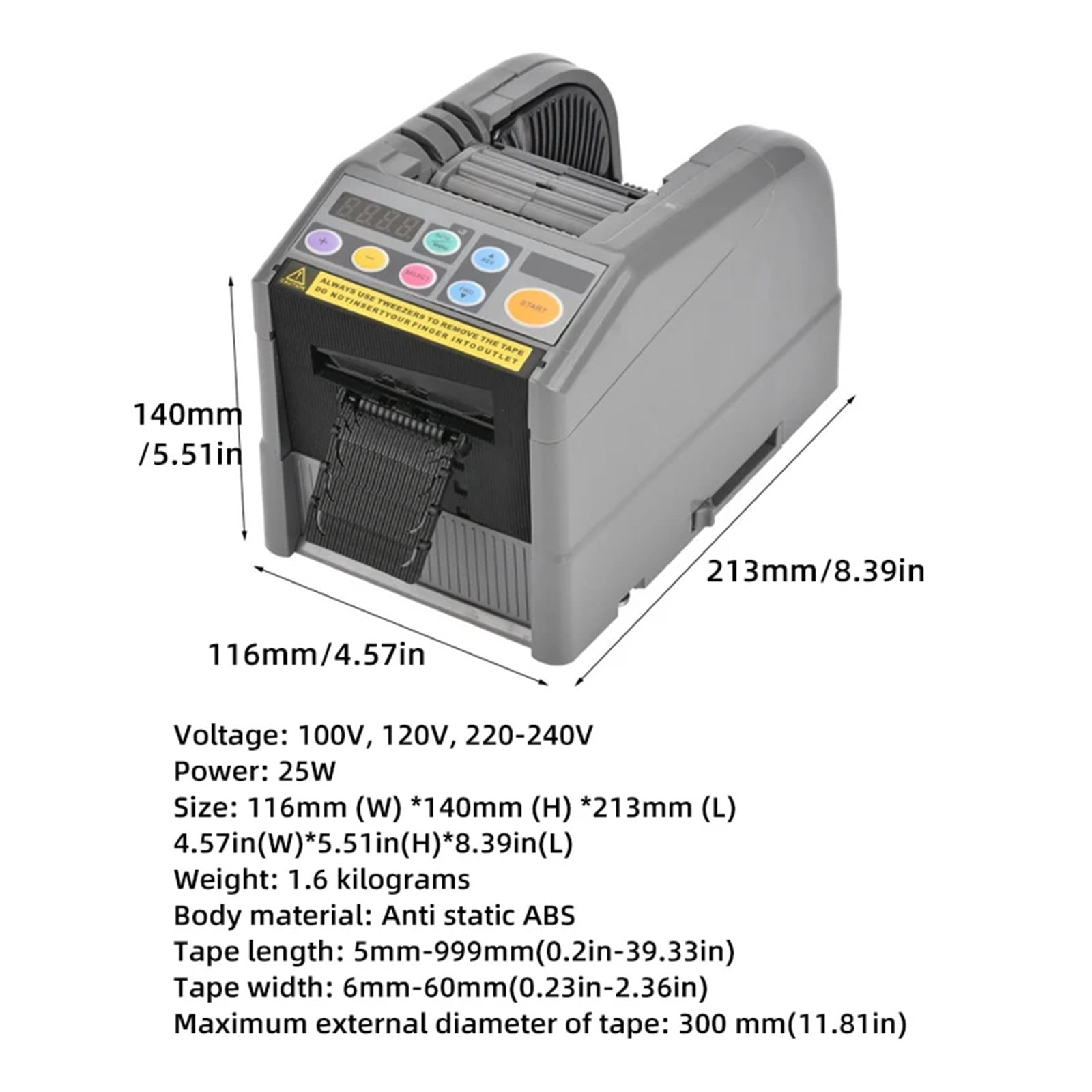 Automatic Tape Dispenser Cutting Machine Ribbon Cutting Machine Intelligent Double Sided Cutter Packing Machine 6-60mm