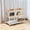 Oak Color and White, variant on Kitchen Island with 3 Shelves, Island Table, 47.2 Inches Width Kitchen Shelf with Large Worktop, Stable Steel Structure, Industrial
