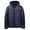 Navy, variant on Men's Puffer Jackets Casual Warm Lightweight Down Jacket Winter Solid Color Waterproof Zipper Hooded Coat Red XXL