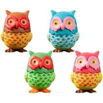 Masteelf 4Pcs Owl Miniature Figurines Resin Material For Children And Adults Home Decor