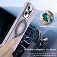 thumbnail image 4 of Phone Case for iPhone 15 Pro Case with Ring Kickstand(Work with Magnetic Car Mount), Military Grade Shockproof Protective Slim Hard Phone Cover for 15 Pro 6.1 inch –Purple, 4 of 6