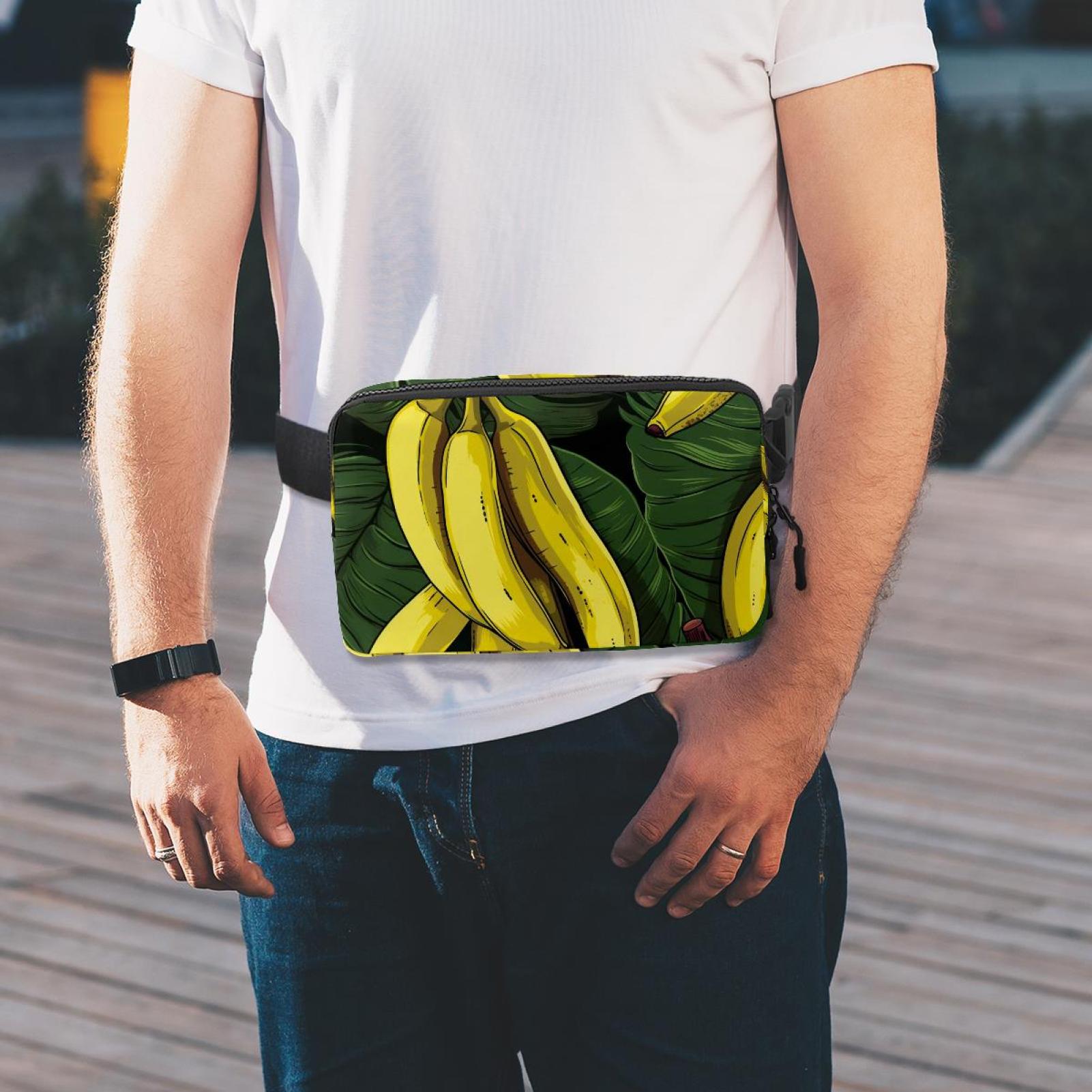 Bananas Adjustable Lightweight Unisex Waist Bag Running Belt with Extension Strap Money Belt Holder