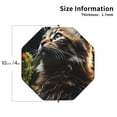 thumbnail image 2 of Naloa Realistic Style Cute Cat Leather Coasters for Drinks, Durable Drink Coasters 4 Set for Tabletop Protection, Luxurious Home Décor and Housewarming Gift ( {designName})Octagon, 2 of 6