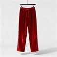 thumbnail image 5 of Men’s Velvet Casual Trousers Loose Fit Elastic Waistband Everyday Loungewear Bottoms, 5 of 6