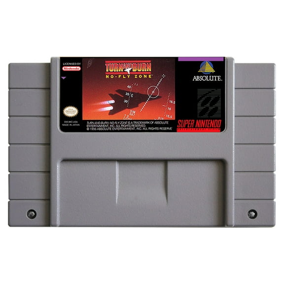 SNES Games Cartridge Turn and Burn - No-Fly Zone