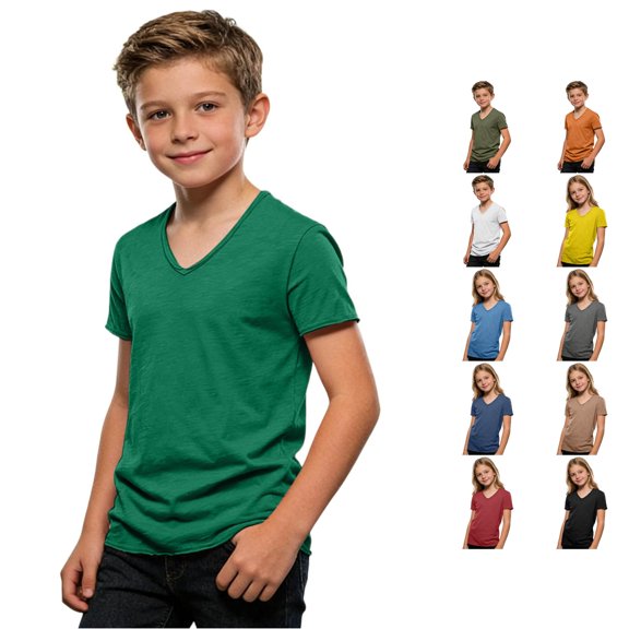 Zhanqunnn Cool Comfort Kids Short Sleeve T Shirt Collar Boys Girls Casual Playwear, Size 15-16 Years