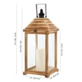 thumbnail image 3 of SAFAVIEH Elida Brown Wood Outdoor Candle Holder, 3 of 6