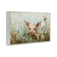 thumbnail image 4 of Stupell Industries Piglet Among Flowers Animals & Insects Painting White Framed Art Print Wall Art, 30 x 20, 4 of 10