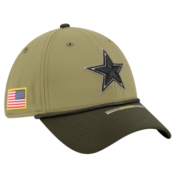 Men's New Era Green Dallas Cowboys 2025 Salute to Service 39THIRTY Flex Hat