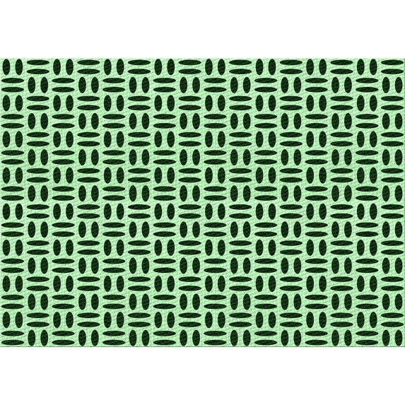 Ahgly Company Machine Washable Indoor Rectangle Transitional Dark Forest Green Area Rugs, 2' x 3'