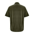 thumbnail image 4 of Vmvidoty Womens Short Sleeve Shirts V Neck Collared Button Down Shirt Tops with Pockets Army Green L, 4 of 5