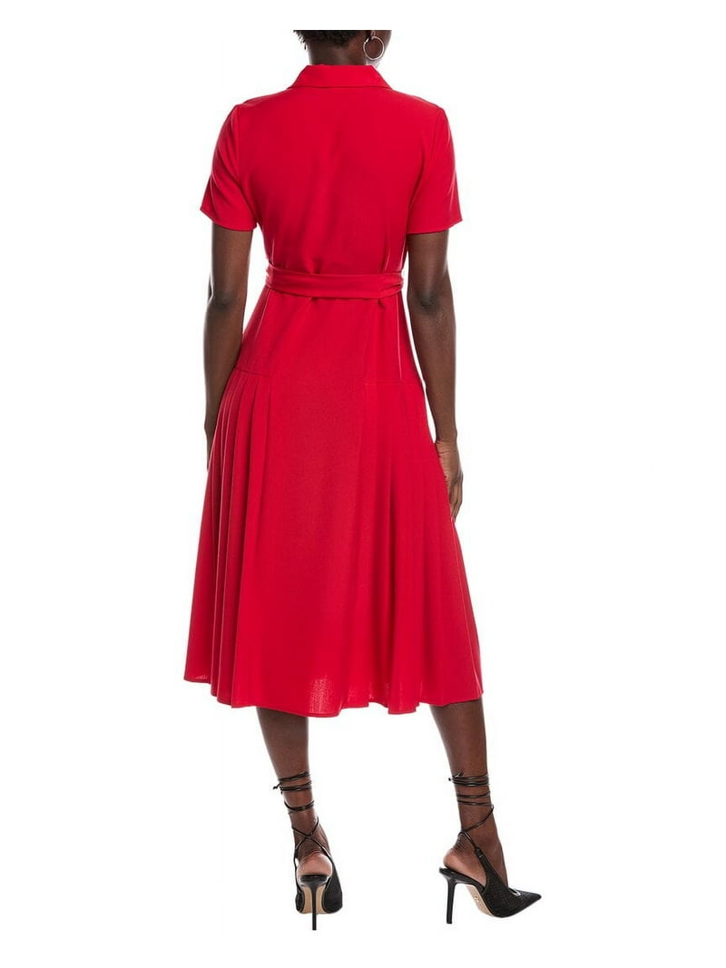 strapless open back dress Rihoas Women's Ruched A-Line Slip Midi Dress, Wine Red / XL main image 1