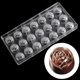thumbnail image 3 of Molde de chocolate transparente, molde de plástico transparente para dulces, para hacer dulces esféricos, chocolate, refrigerios para pasteles, caja de color 27,8 cm * 14 cm * 2,5 m (forma de rosa), 3 of 5