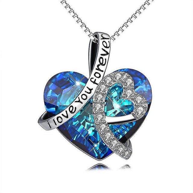 Collar con Colgante de Corazón Yashi Te Amo por Siempre de Zirconia Cúbica