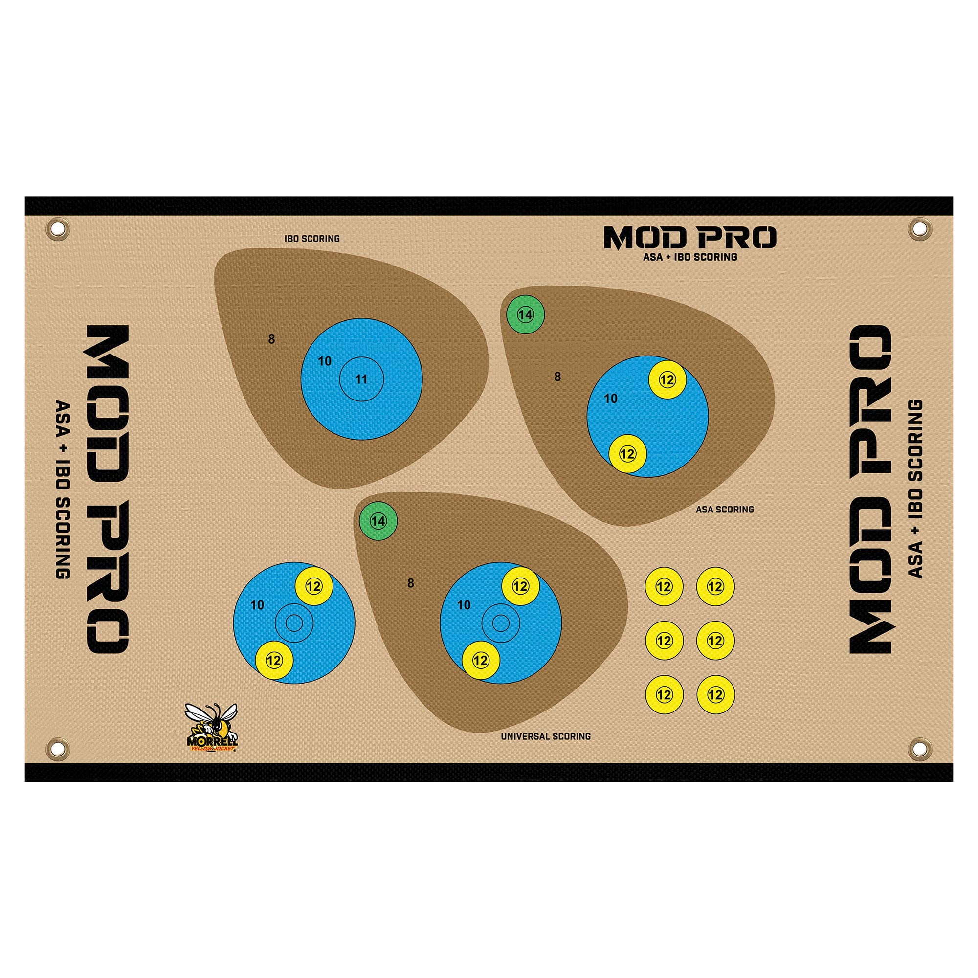 Morrell Yellow Jacket MOD Pro ASA and IBO Shooting Bullseyes, 3 Pack