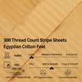 thumbnail image 2 of Superior 4-Piece 300-Thread Count Modern Sage Egyptian Cotton Sheet Set, Full- Deep Pocket, 2 of 3