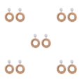 thumbnail image 2 of Pendientes Colgantes Ligeros Sonducket Hechos a Mano Aretes Tejidos Elegantes Champán Type2 NO2, 2 of 6