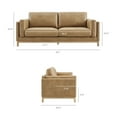 thumbnail image 4 of Modway Roscoe 81 inch Vegan Leather Sofa in Toast, 4 of 10