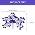 thumbnail image 2 of Bride Hair Comb Blue Zircon Hair Comb Hair Insert Comb Wedding Hair Accessories, 2 of 8