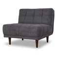 thumbnail image 1 of Allen Mid-Century Moderne Tissu Arrière Serré Chaise Longue en Gris Foncé, 1 of 5