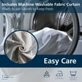 thumbnail image 3 of Mainstays 14 Piece Fabric Shower Curtain Set, PEVA Liner & Hooks, Natural Geometric 72" x 72", 3 of 11