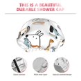 thumbnail image 5 of Kdxio Puppy Print Shower Cap for Women,Elastic and Reusable,Double Waterproof Layers Bathing Hat, 5 of 9