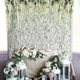 thumbnail image 6 of BalsaCircle 4 Silk Hydrangea Flowers Wall Backdrop Panels 11 feet UV Protected Wedding Party Decorations White, 6 of 7