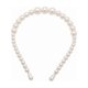 thumbnail image 1 of Wabjtam Wedding Padded Pearls Silver Headband, Headwear White Pearl Hair Hoop(3pcs), 1 of 5
