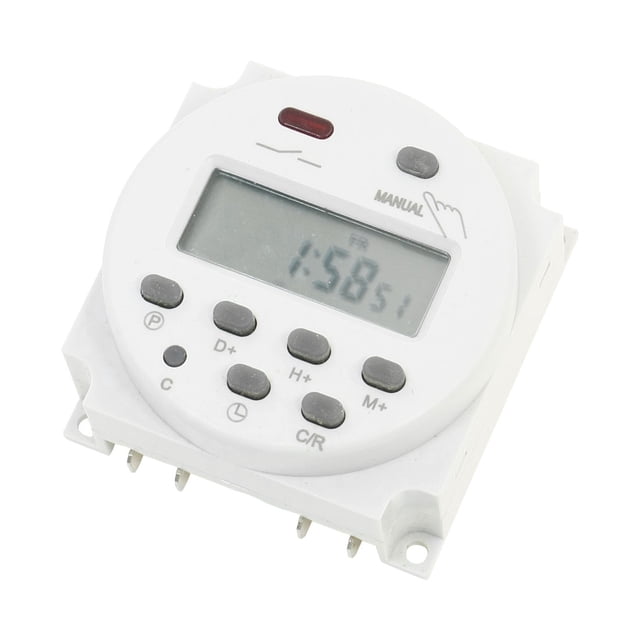 Interruptor de temporizador programable digital LCD de 12V AC/DC montado en panel