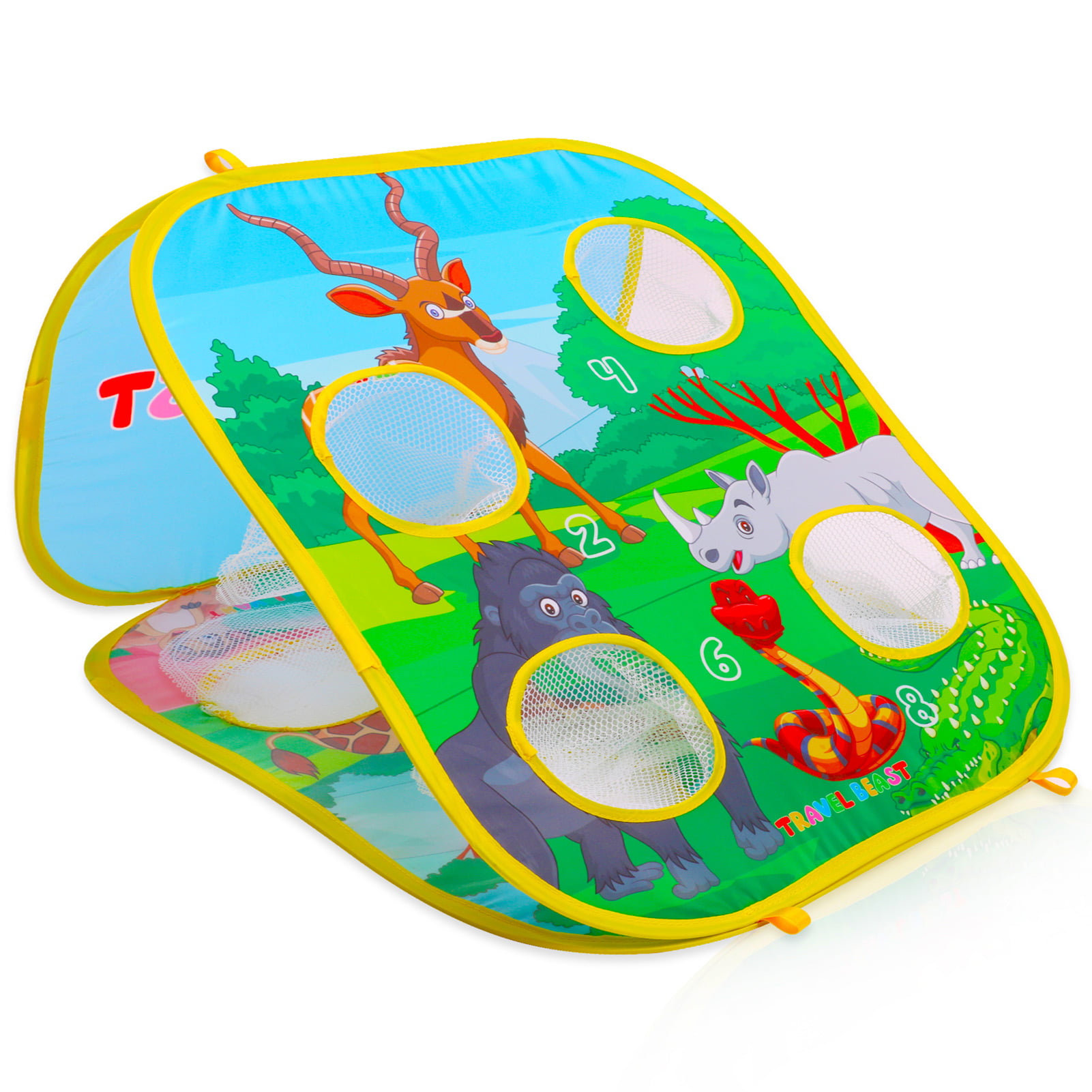 For Kids  Theme Bean Bag Double Sided Toddlers Toss Game Toy Cornhole Board 