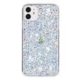 thumbnail image 5 of for iPhone 11 Glitter Case, Cute Bling Sparkle Shiny Slim Soft Silicone Reflective Clear TPU Bumper Women Girls Shockproof Protective Phone Case for iPhone 11, White, 5 of 6