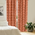 thumbnail image 2 of Ambesonne Floral Curtains, Scottish Tartan and Flower, Pair of 28"x63", Burnt Orange Blush Rust, 2 of 5