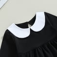 thumbnail image 3 of Toddler Baby Girl Halloween Outfit Black Tutu Dress Long Sleeve Doll Collar Tulle Skirts Kids Halloween Party Dresses, 3 of 7