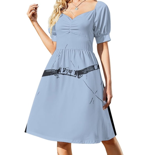 Shema - Vestido de manga corta de oración hebrea para mujer Vestidos elegantes