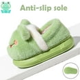 thumbnail image 5 of Drecage Toddler Kids Cute Frog Slippers Boys Girls Winter Warm Fuzzy Bedroom House Shoes, 5 of 6