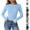 Blue-01, variant on STETMN Women's Ribbed Knit Tops Tight Long Sleeve Shirts Spring Crop Layer T-Shirt
