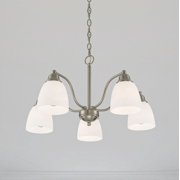 53855-91 Livex Lighting Somerville - 5 Light Convertible Dinette Chandelier in Traditional Style - 24 Inches wide by 13.25 Inches high